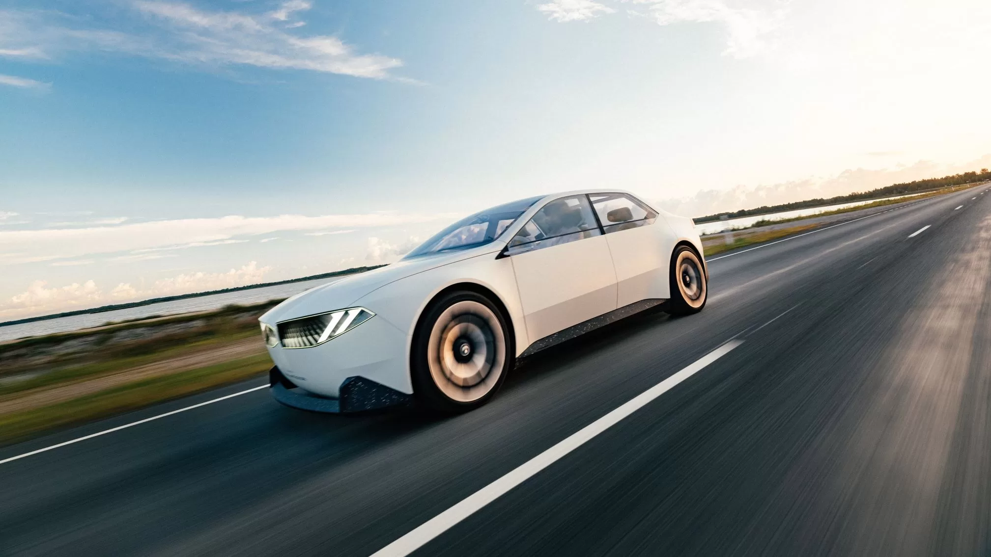 BMW Vision Neue Klasse on the road.
