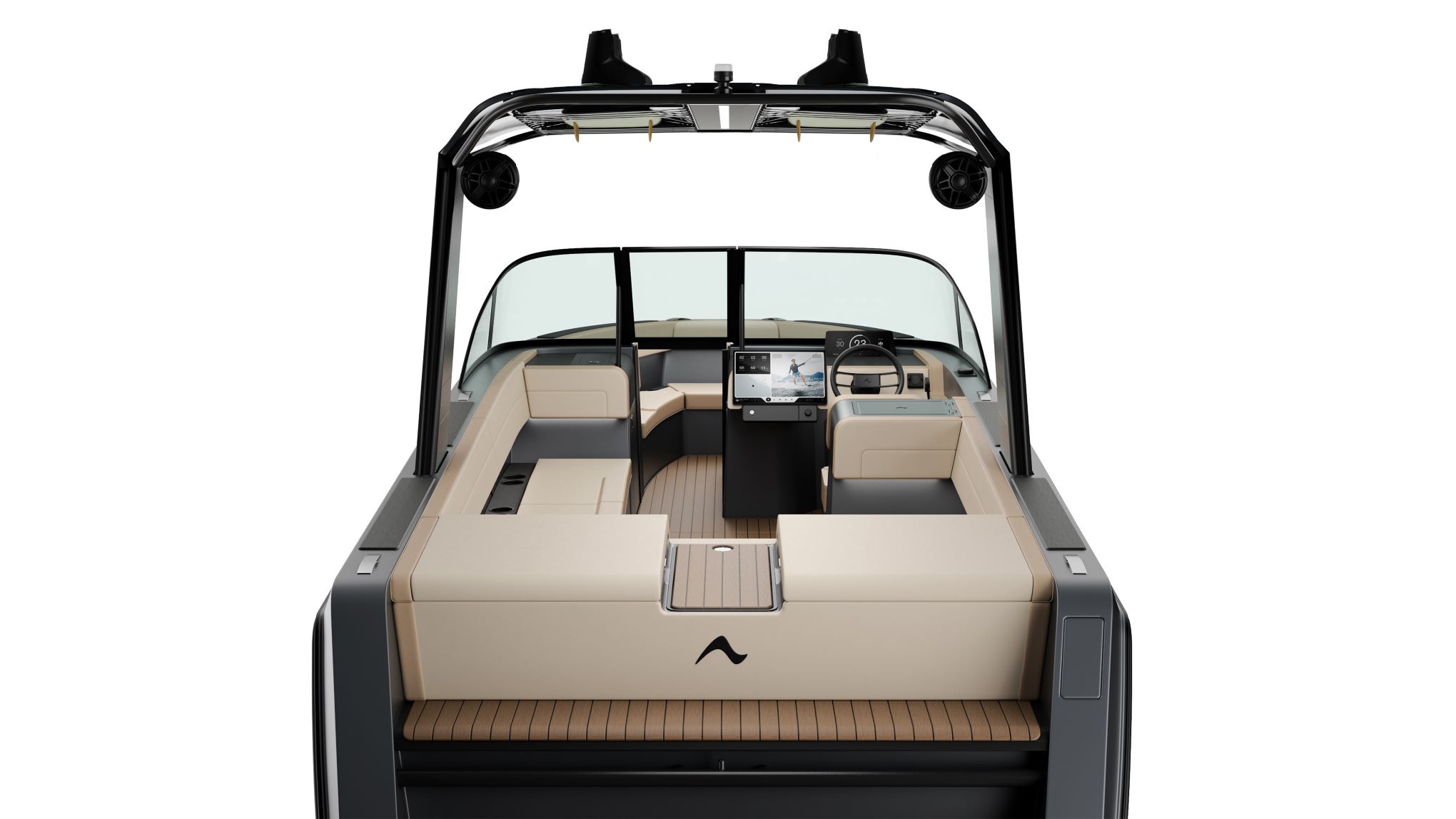 Arc Sport wake boat rear view.