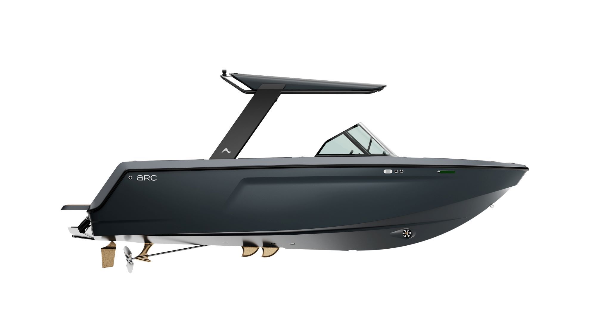Arc Sport wake boat side view.