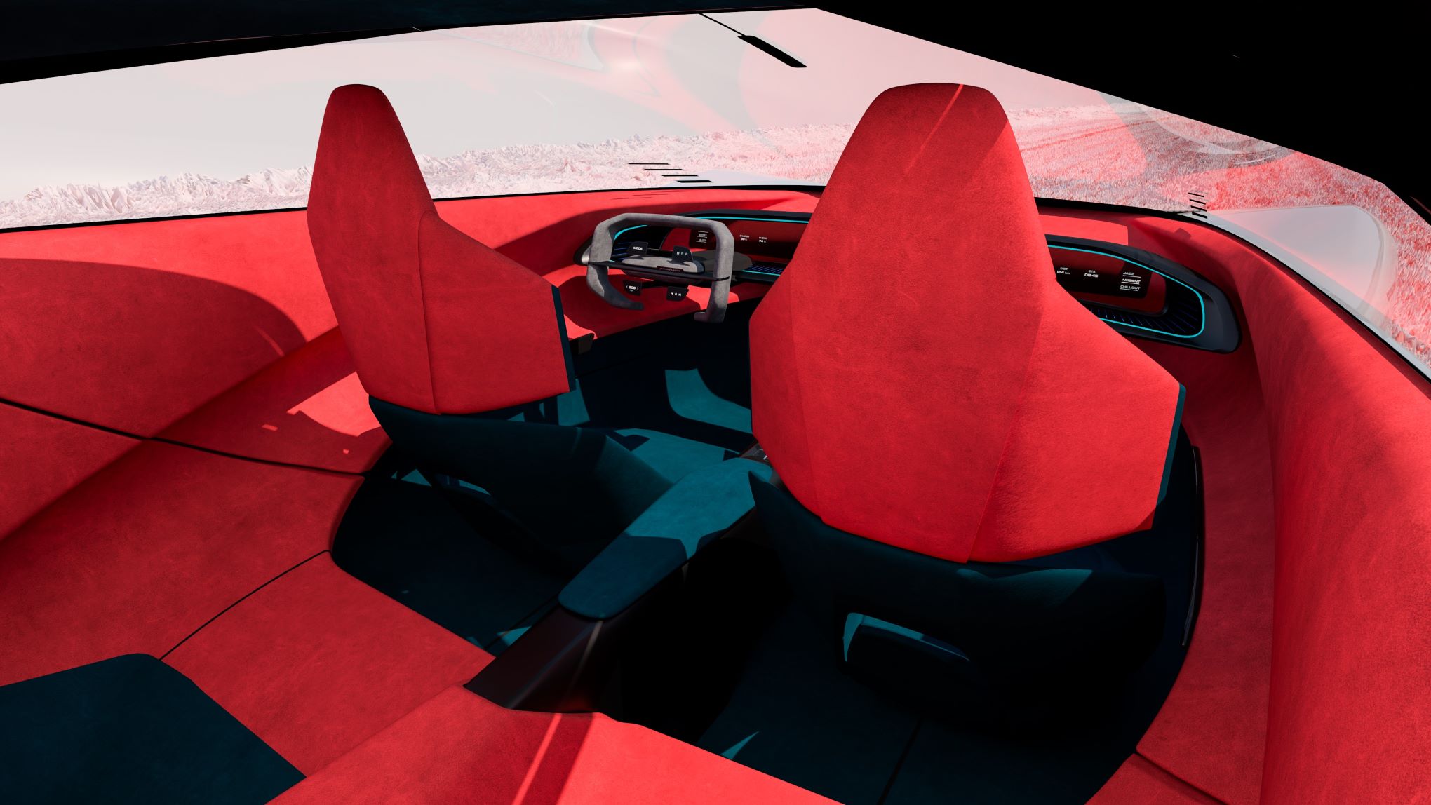 Pininfarina Enigma interior rear-row view.