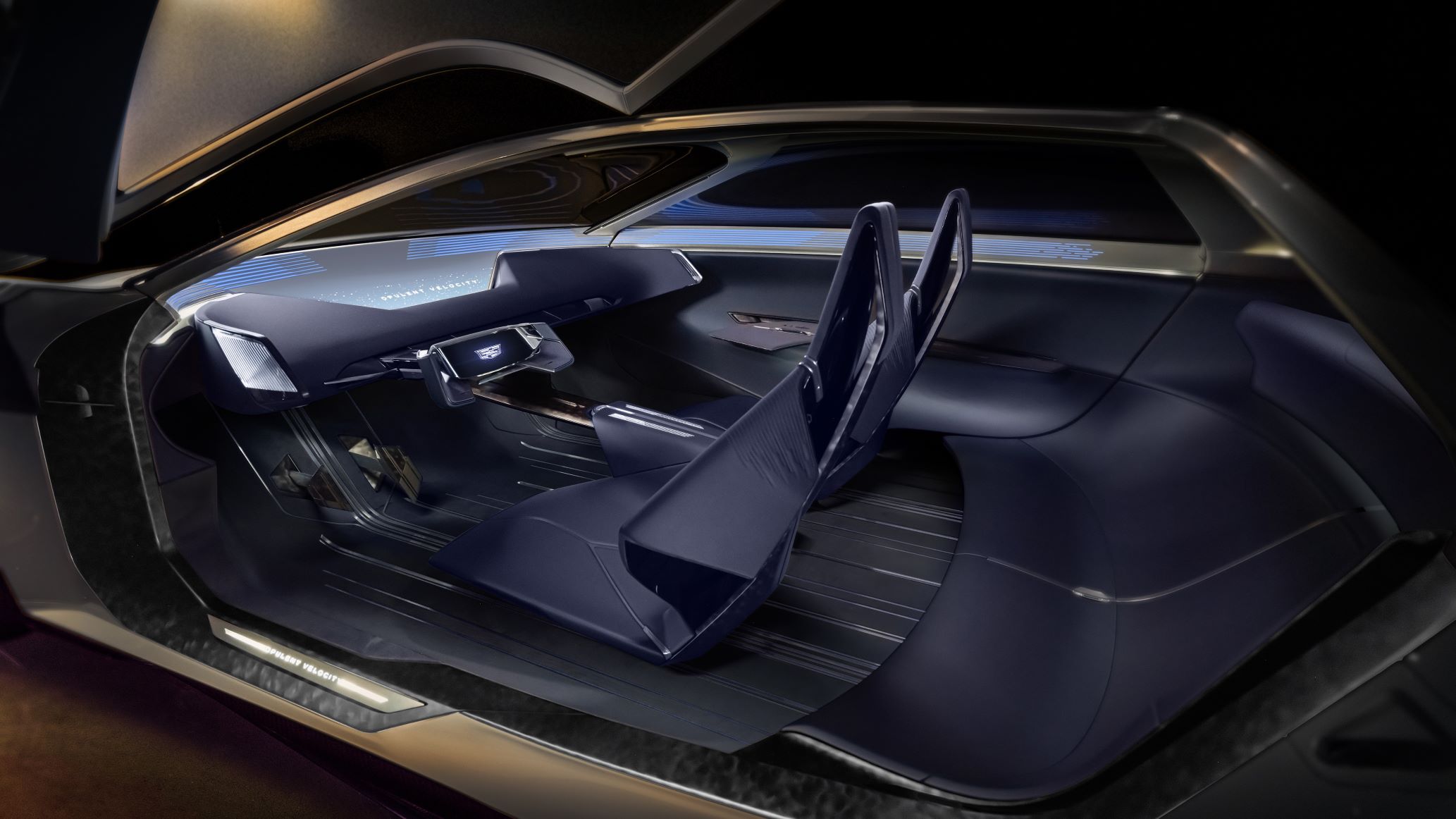 Cadillac Opulent Velocity concept vehicle interior.