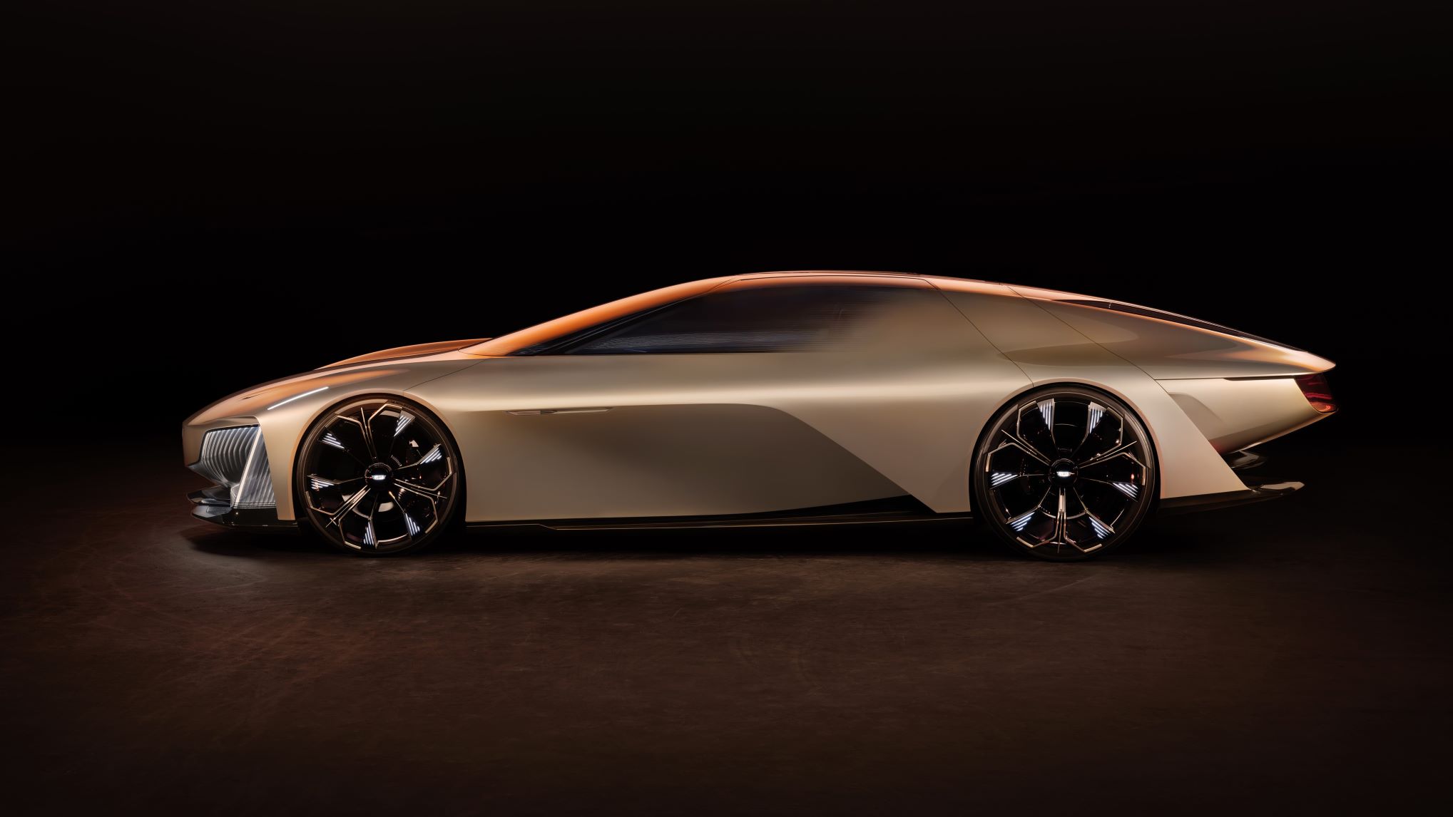 Cadillac Opulent Velocity concept vehicle side.