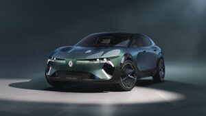 Renault Emblème demo car front side.