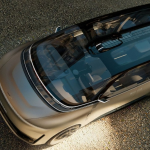 Geely Eva Cab from above.