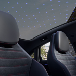 Mercedes-Benz Electric C-Class front seats and ceiling stars.