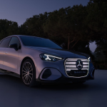 Mercedes-Benz Electric C-Class illuminated grille.