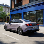 Mercedes-Benz Electric C-Class rear side.