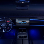 Xiaomi SU7 triple-layer surround ambient lighting.